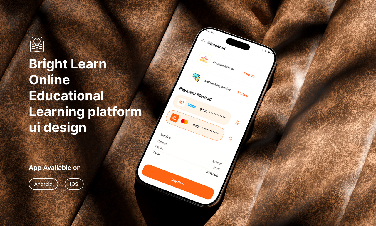 Bright Learn Online Educational Learning platform ui design agency website app app design branding bright learn cleandesign darkmodeui design ed tech educational app figma illustration learning platform mobile app ui ux