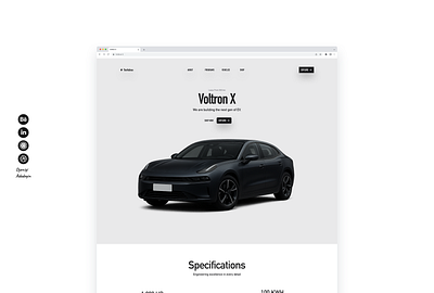 Landing Page Design app branding design electric vehicle graphic design illustration landing page logo ui uiux ux vector