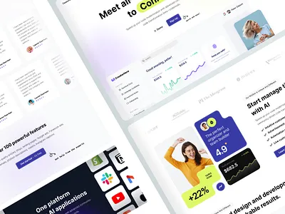 Clean & Minimal SaaS Landing Page branding graphic design saas ui ux web design website