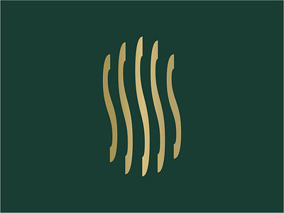 Golden Flow abstract brand identity branding creative curves design elegant flow gold golden lines logo logotype luxury minimal modern monogram simplicity