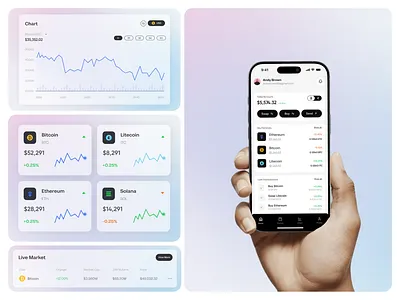 Cryptocurrency chart 📊 3d animation branding graphic design logo motion graphics ui