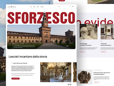 Sforzesco Castle: A UX & Visual Design Exploration design landingpage milan product design ui uxdesign