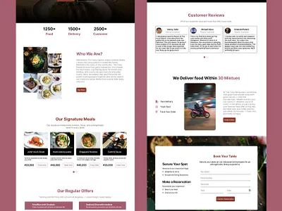 Restaurant Landing Page Design branding cozy culinary design design figma food food website framer hospitality illustration kitchen landing page luxury dining restaurant saas traditional cuisine ui uiux web design website design