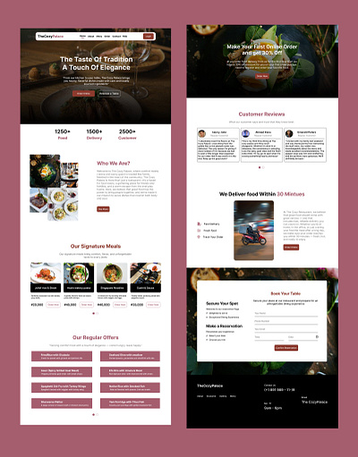 Restaurant Landing Page Design branding cozy culinary design design figma food food website framer hospitality illustration kitchen landing page luxury dining restaurant saas traditional cuisine ui uiux web design website design