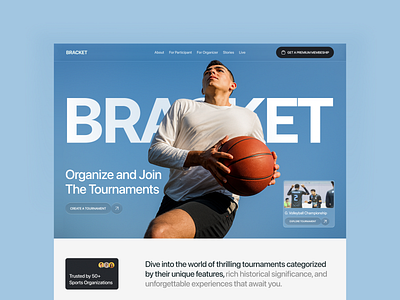 Sports Tournament Website branding design esports fitness website football landing page sport service sport website sports sports website sports website landing page tournaments ui ui design user experience ux web design