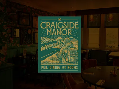 J.W.Lees Craigside Manor / Pub Sign advertising artwork beer brewery craft design england graphic design illustration ireland pub sign vintage