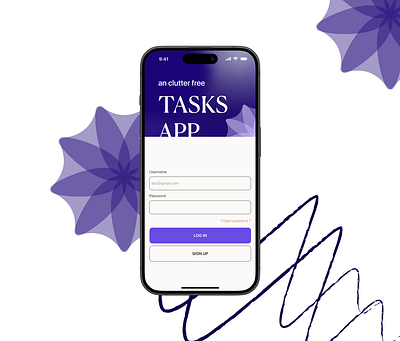 Login /Sign Up Page for Tasks / Management App figma product design ui uiux