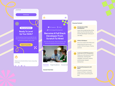 Eduvance - Course Details Mobile App 3d animation branding course design education figma framer graphic design illustration logo motion graphics study ui uiux ux web design
