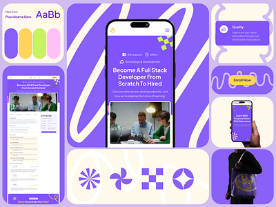 Education website branding branding design education figma framer illustration logo ui uiux ux web design website