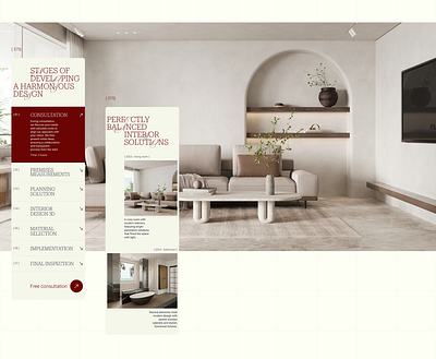 Landing page Interior design studio branding design development site graphic design interior design studio landing page site ui website