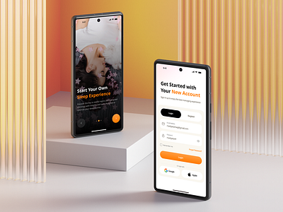 Sleep Tracker - Onboarding Screens android app design fitness health ios minimal mobile modern onboarding screens sleep cycle sleepapp sleeptracker ui ux