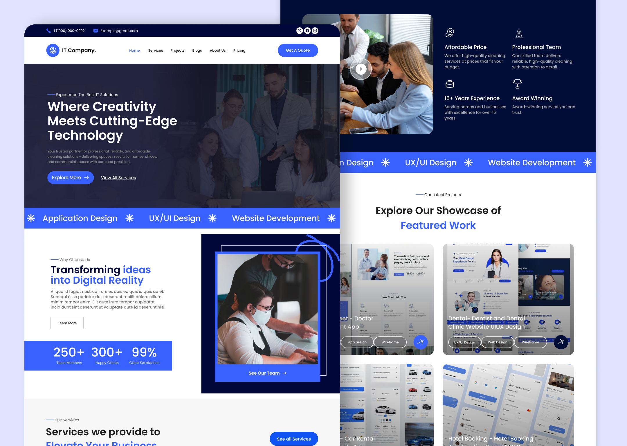 Example of IT Service and Technology Website Design