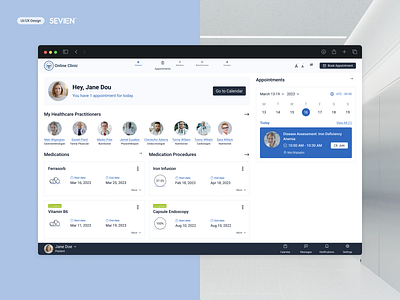 Online Clinic healthcare healthtech interaction design ui ux web app