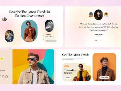 Fashion E-commerce Website – Testimonials & Product Highlights apparel ecommerce design clothing brand website clothing ecommerce store customer review section ui ecommerce landing page ecommerce testimonial design fashion collection website fashion ecommerce website fashion product grid fashion product showcase fashion store homepage lifestyle ecommerce site men fashion website ui modern ecommerce ui modern online store design online fashion store ui online shopping platform retail fashion website trendy clothing website women fashion store design