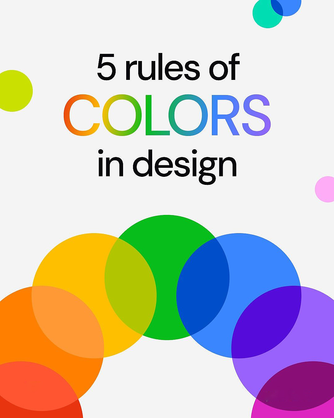 5 Rules of Colors in Design color color theory design rules ui ux