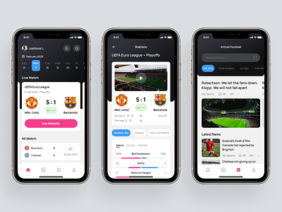 Live Score mobile App app design football iphone live live score match mobile mobile app mobile app design news score simple soccer sport sports sports app ui uiux ux