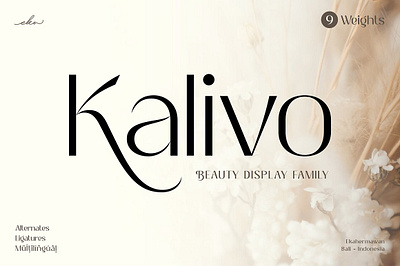 Kalivo - Beauty Display Font branding font design font display sans display typeface kalivo beauty display font logo font magazine font modern design modern sans serif poster font unique font