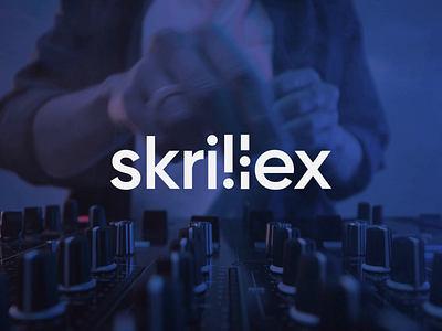 Skrillex Logo Redesign Idea blockchain branding disco dj drumnbass dubstep electronic event gradient icon identity lepisov lettering logo mixer music producer skrillex