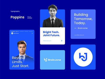 Tech Startup Logo of BrainJone , Software Logo , SaaS logo landing page saas software startup ui web design web design inspiration web site web ui design