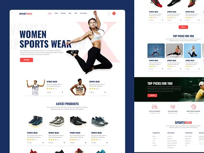 🏋️‍♀️ Sport Box – Women Sportswear UI Design appdesign branding creativedesign darkmode design designinspiration designsystem designtrends figma illustration minimaldesign mobiledesign moderndesign productdesign prototype ui uidesign ux uxdesign webdesign