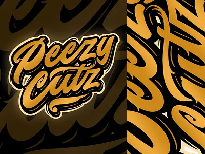 Peezy Cutz apparel design barber barber logo barbershop brandidentity branding clothing design design graphic design illustration lettering lettering design lettering logo logo logo type tatto design typography