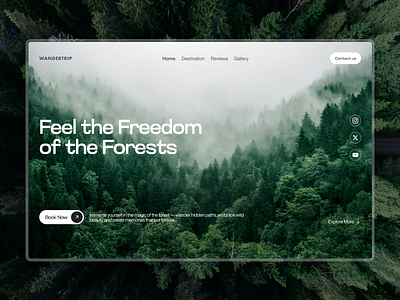 Forest Escape Tours🌲 landing landing ui ux