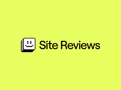 Site Reviews Logo animation branding button design digital emotion face graphic design illustration logo mascot modern motion motion graphics retro typography word mark yellow