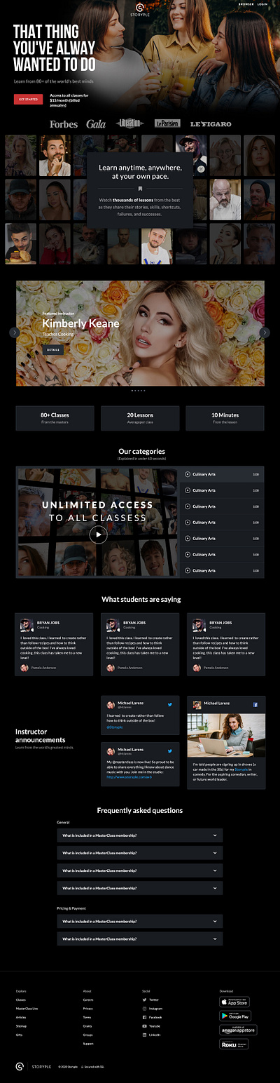 Storyple – Masterclass Inspired Website branding graphic design logo ui