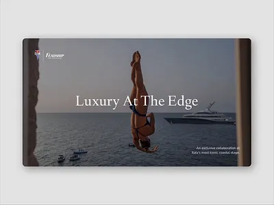 Feadship x Red Bull Cliff Diving — Luxury at the Edge b2b boats branding cliff diving commercial design editorial design extreme sport feadship graphic design luxury pitch deck design presentation design red bull sales typography yachting