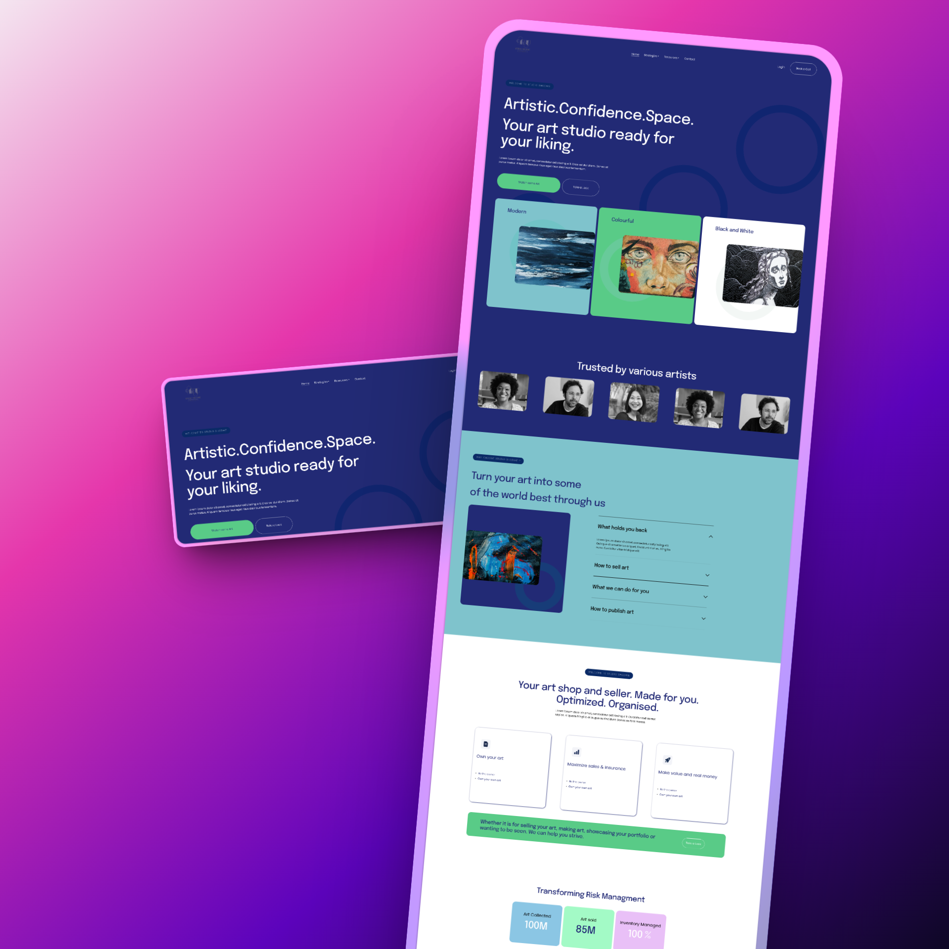 Studio Shodwe is a Squarespace Website created for an Art Agency branding design seo squarespace ui ux web design website