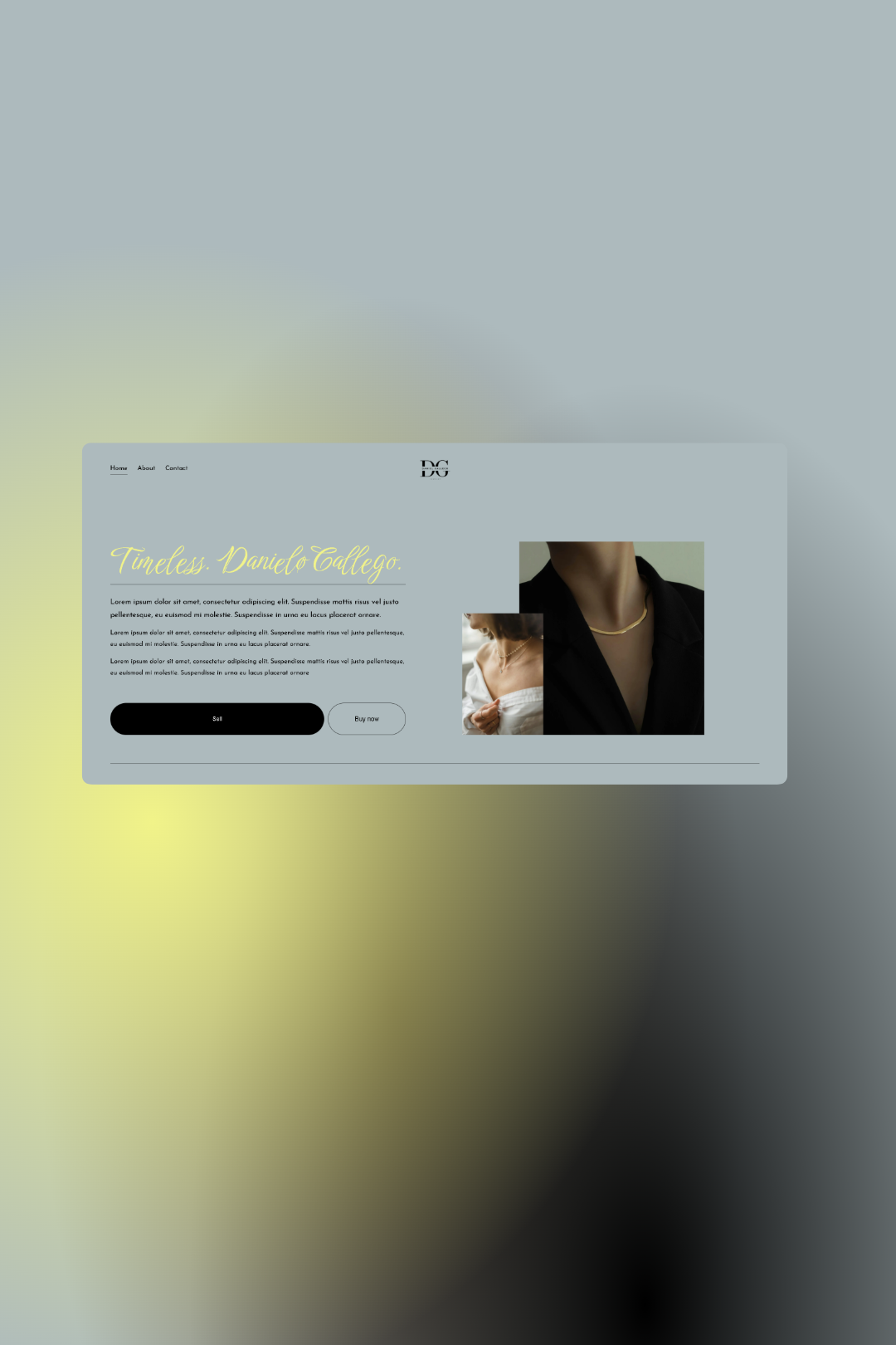 Daniel Gallego is a Squarespace Website created for jewerly branding seo squarespace ui ux web design website