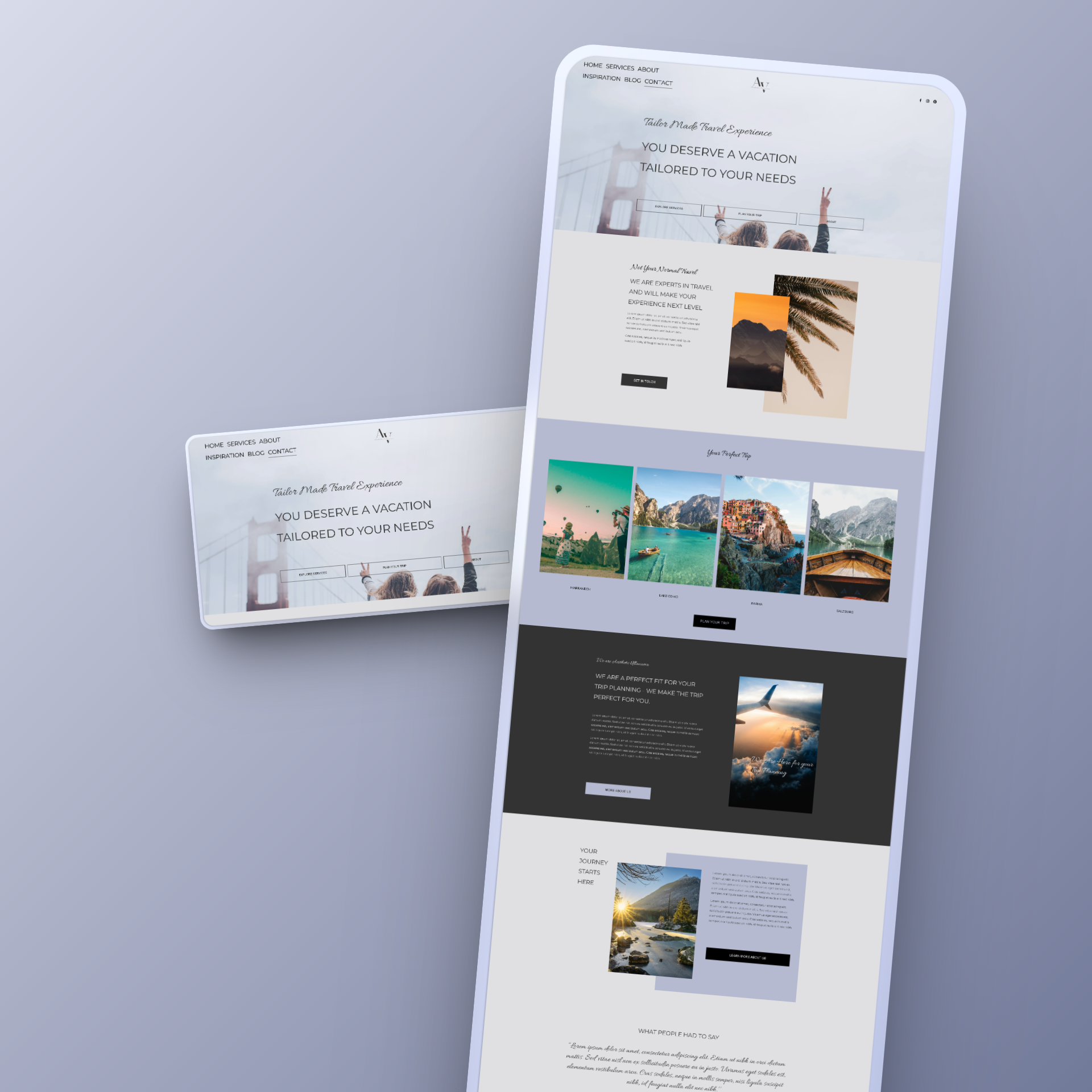 Aesthetic Ullanueva is a Squarespace website created for travel branding seo squarespace ui ux web design website