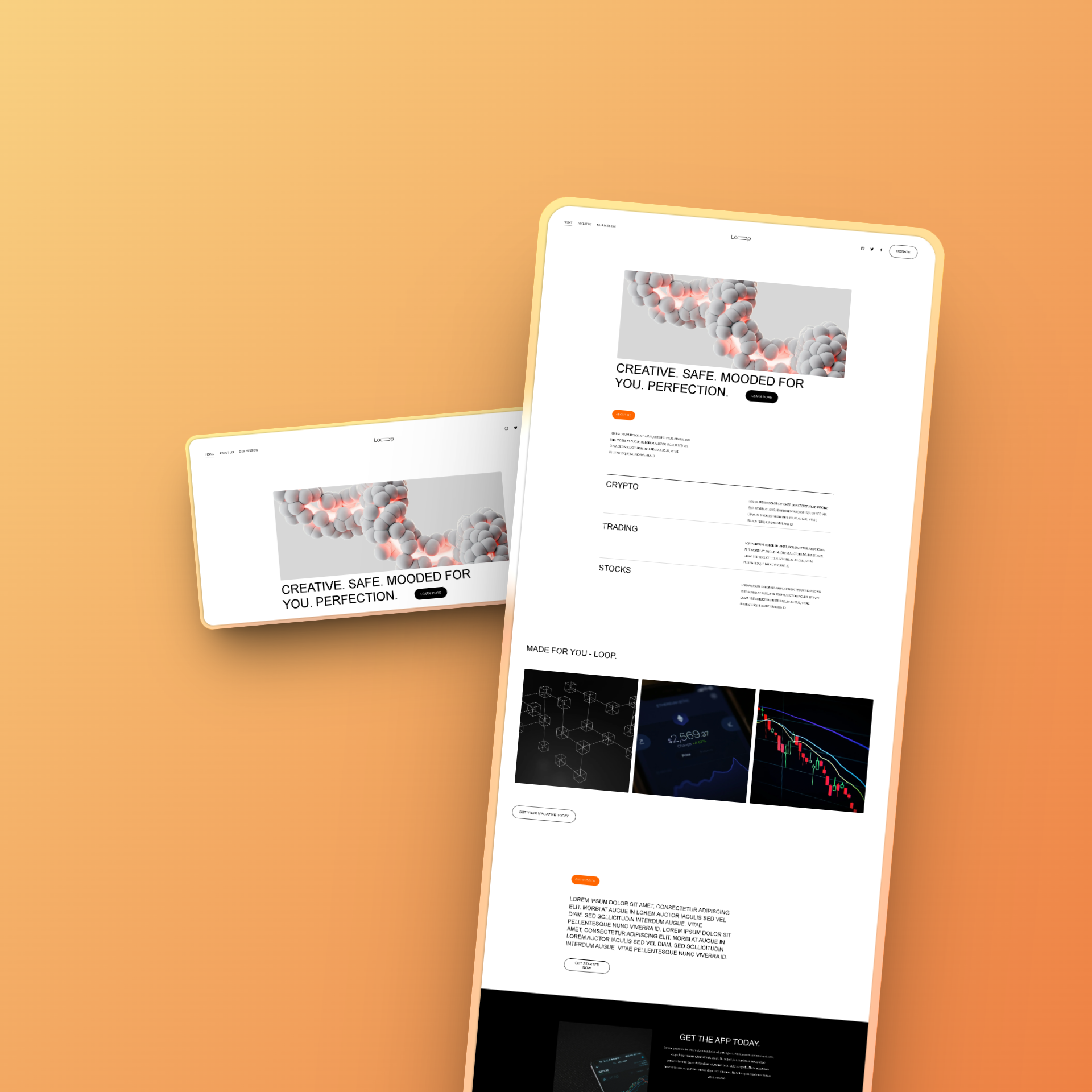 Loop is a Squarespace Website created for Crypto and Trading branding seo squarespace ui ux web design website