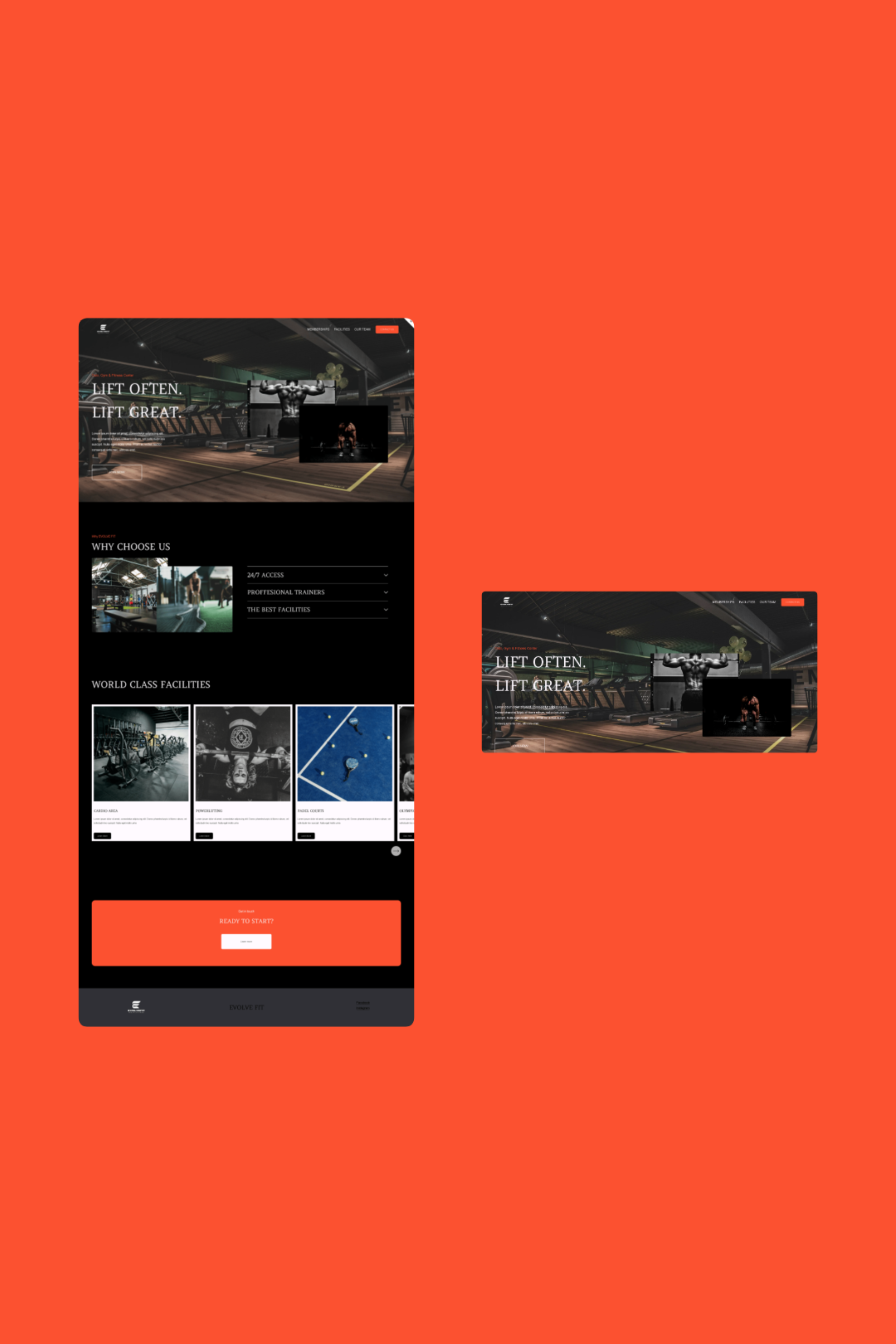 Evolve Fit is a Squarespace Website created for training centre branding seo squarespace ui ux web design website