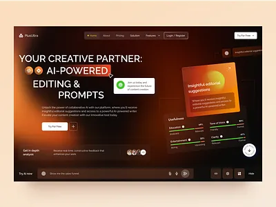 UI-UX for AI-Powered Content Creation design interface product service startup ui ux web website