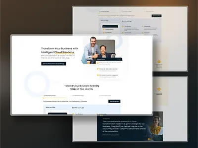 Cloud Solutions Marketing Landing Page – Modern Web Design b2b clean aesthetics cleanui cloud cloudsolutions corporate landingpage layoutdesign marketing marketingwebsite minimal modern productdesign professional saas service focused ui uiux webdesign website