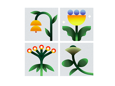 Summer Bloom bloom brightness flat flat illustration flowers greenery illustration illustrator leaves noise simple summer texture