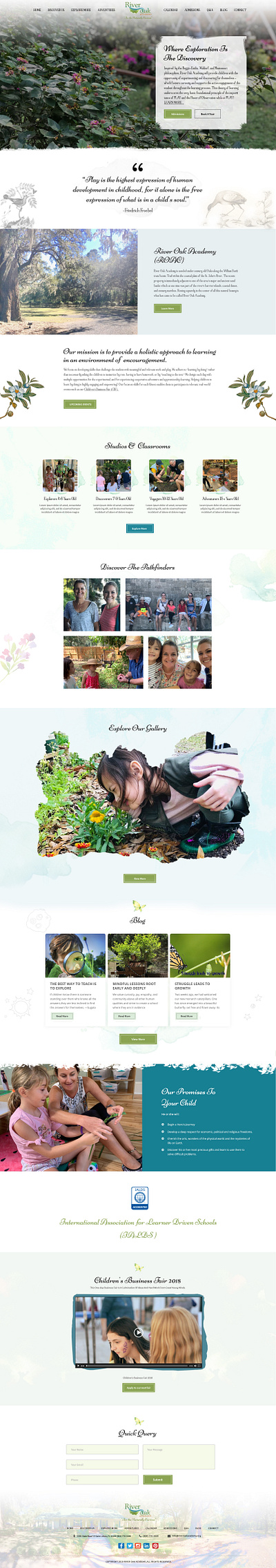 River Oak – Child Development Web Design branding graphic design ui