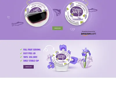 Michigan Juice – Fresh Beverage Web Design 3d branding graphic design ui