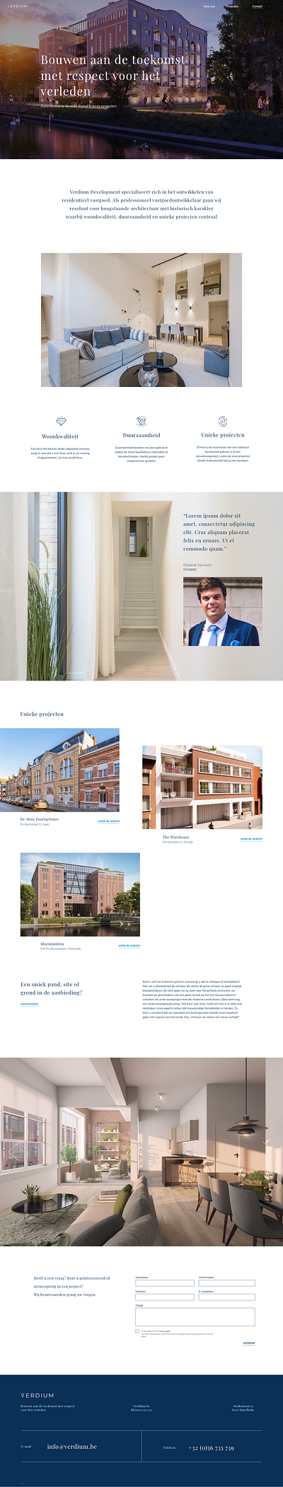 Verdium – Architecture & Property Website branding graphic design logo ui