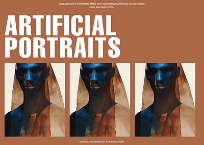 ARTIFICIAL PORTRAITS -Collaborative Portraits With Generative AI ai artwork fineart graphic design typography