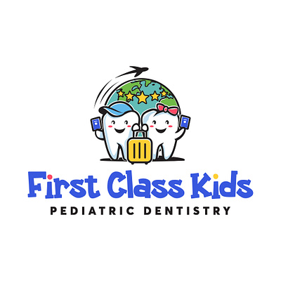 Pediatric dentistry logo branding dentist graphic design logo medical vector