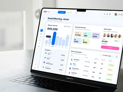 Modern Finance Dashboard UI for SaaS & Fintech clean ui dashboard design figma design finance dashboard fintech design interaction design product design saas ui ui ux user interface ux design web app design