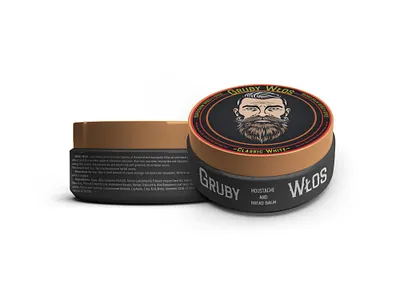 Packaging Design – Beard Balm “Gruby Włos” branding design graphic design logo