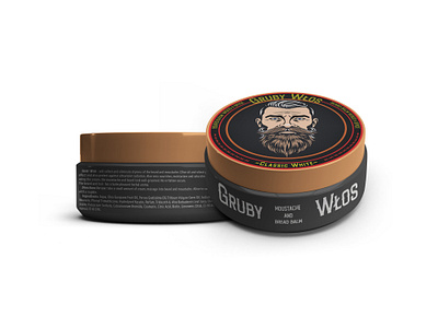 Packaging Design – Beard Balm “Gruby Włos” branding design graphic design logo