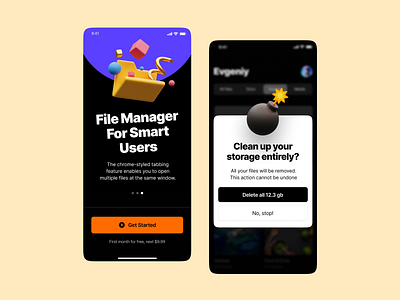 File Manager App Concept onboarding