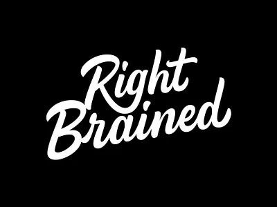 Custom Typography Logo - Right Brained branding business logo company logo custom typography graphic design hand hand drawn hand lettering lettering logo logotype