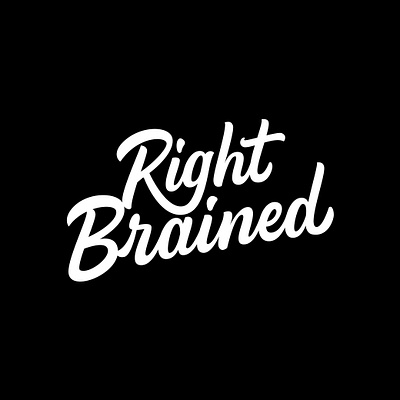 Custom Typography Logo - Right Brained branding business logo company logo custom typography graphic design hand hand drawn hand lettering lettering logo logotype