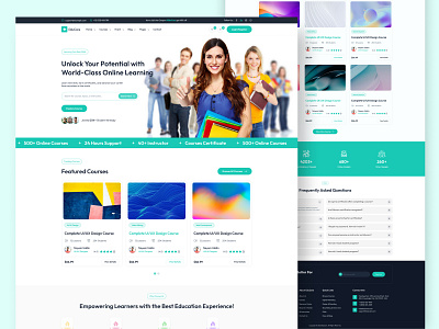 Education Website Design branding course education figma learning mobile response modarn ui nayem trending design ui uiux uxdesign uxui web website