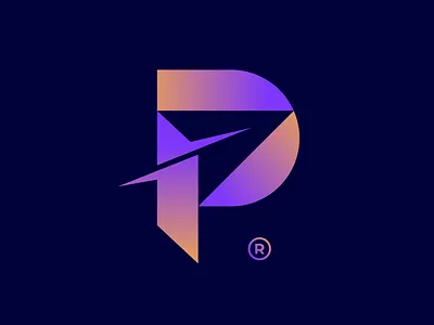 Letter P Arrow, Cursor, Paper Plane Logo airplane arrow branding colorful creative cursor design graphic design illustration inspiration letter letter p logo logo design minimalist modern p paper plane typography